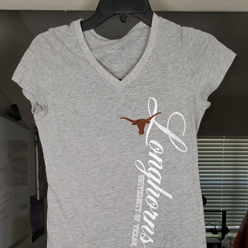 WOMENS GREY JONES & MITCHELL  TEXAS LONGHORNS  T-SHIRT  SMALL